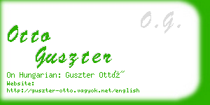 otto guszter business card